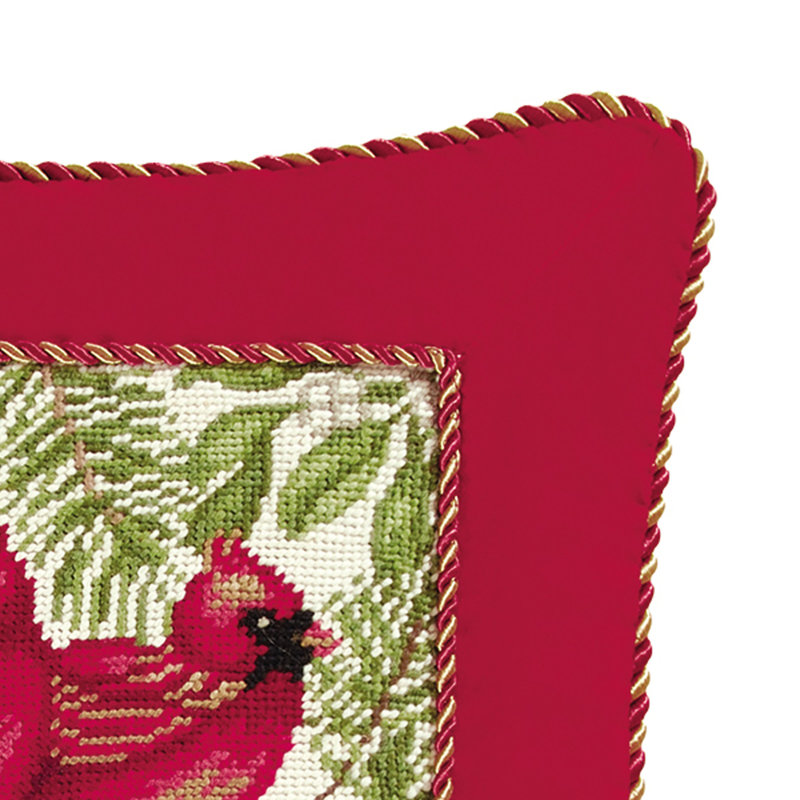 Cardinal Needlepoint Pillow