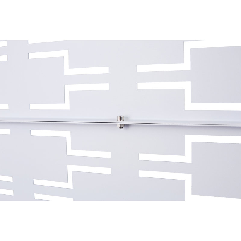 Écran d'intimité autoportant en métal pour l'intérieur et l'extérieur, White