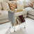 Plateau en bois naturel / base blanche