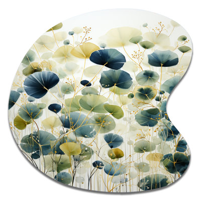 Jagger - Abstract Botanicals Drop Shape Asymmetric Metal Wall Art