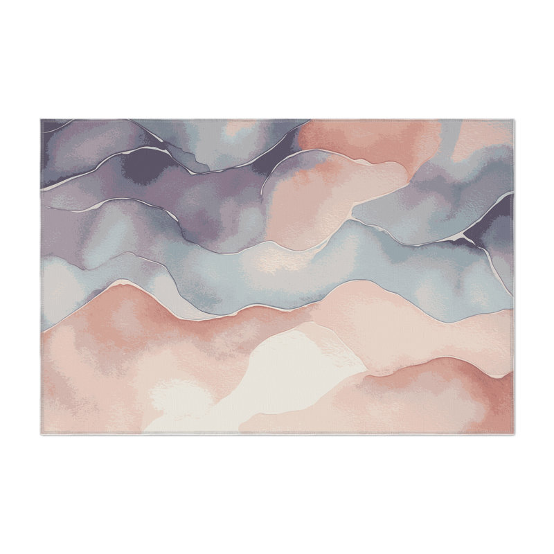 Celestial Flow Indoor And Outdoor Area Rug, Rectangle 3' x 5'