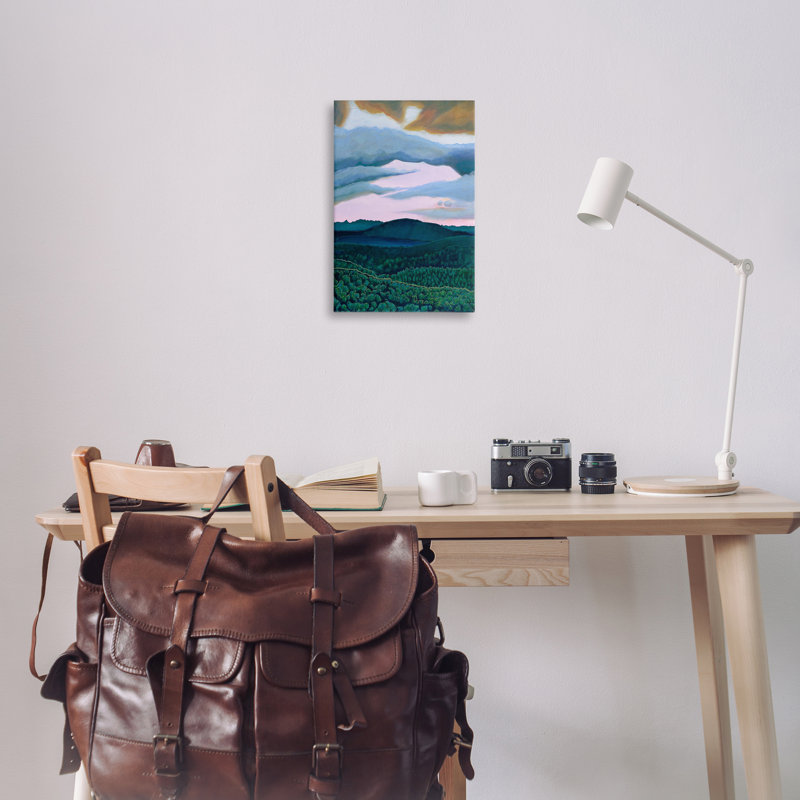 Toile de montagne, art mural sur toile par Sara Everett, H 24 po x l 16 po