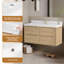 Ensemble de meuble-lavabo mural 48 po avec lavabo Dyerville