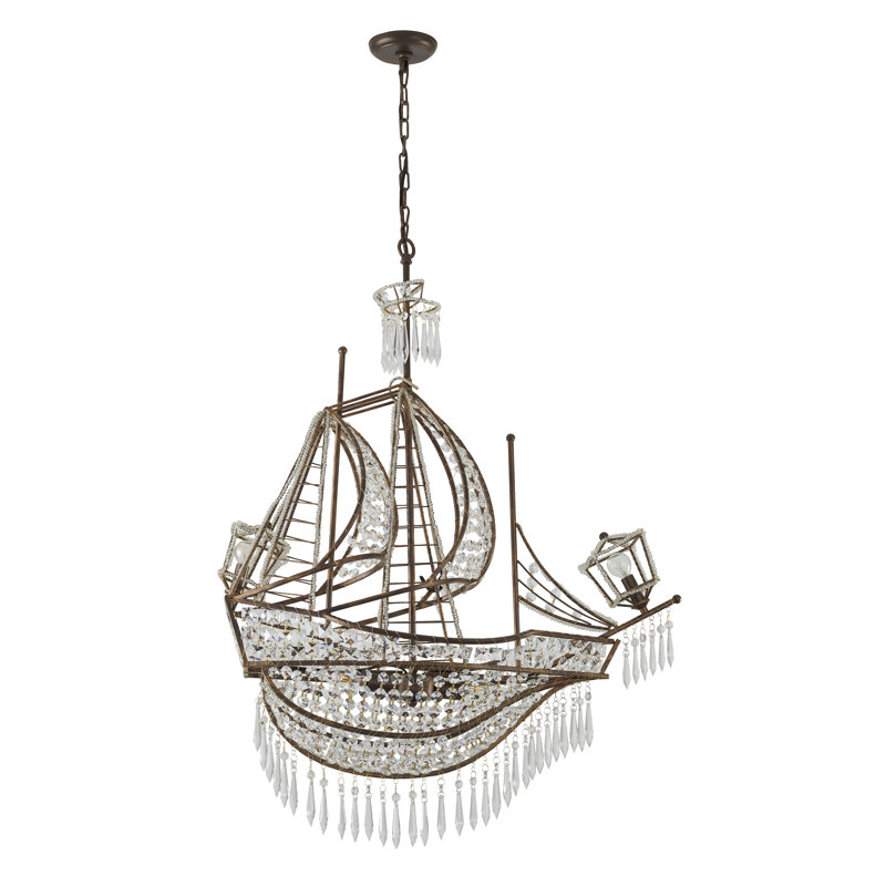 Lustre en cristal Eclectic, Bronze