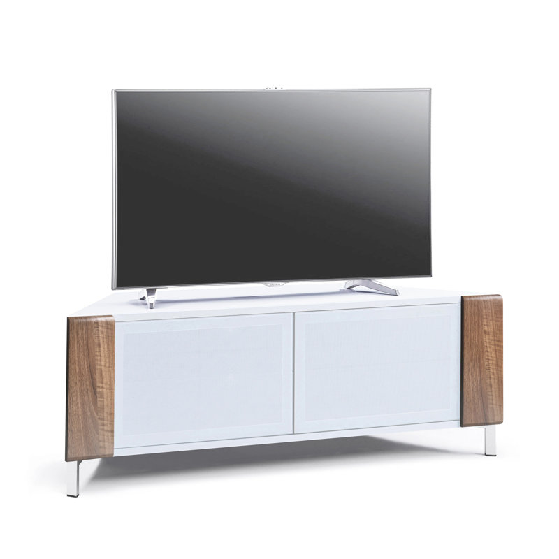 Allene TV Stand for TVs up to 50", White/Walnut/White