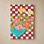 «Checkerboard Floral» par Lucille Price - Impression sur toile