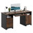 Daylie 59''  Executive Desk with File and Storage Drawers and Cabinet, Computer Writing Desk with Keyboard Tray and 2 Open Compartments for Home Office-2015012112