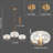 Mourine 3-Light Dimmable 31" Wide Chandelier with Rainbow Glass