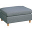Tissu modulaire gris acier: 8 pièces, style contemporain moderne avec dossier épuré: tissu, 8 pièces