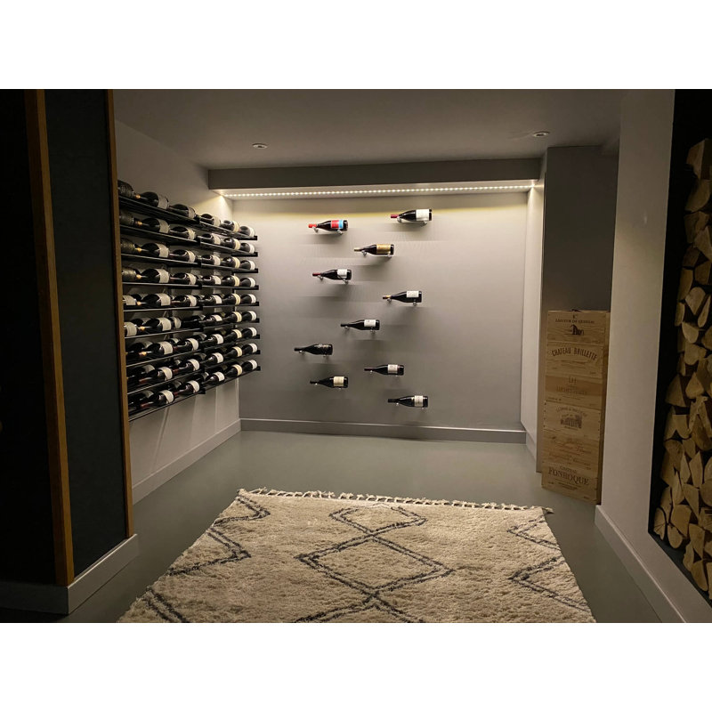 Evolution Wine Wall 1143mm (27 Bottles), Matte Black/Golden Bronze