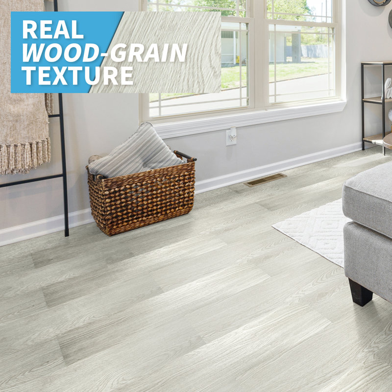 6'' W X 36'' L Peel and Stick Luxury Vinyl Floor Plank,Rigid Core Vinyl Flooring Wood Look (Set of 36)