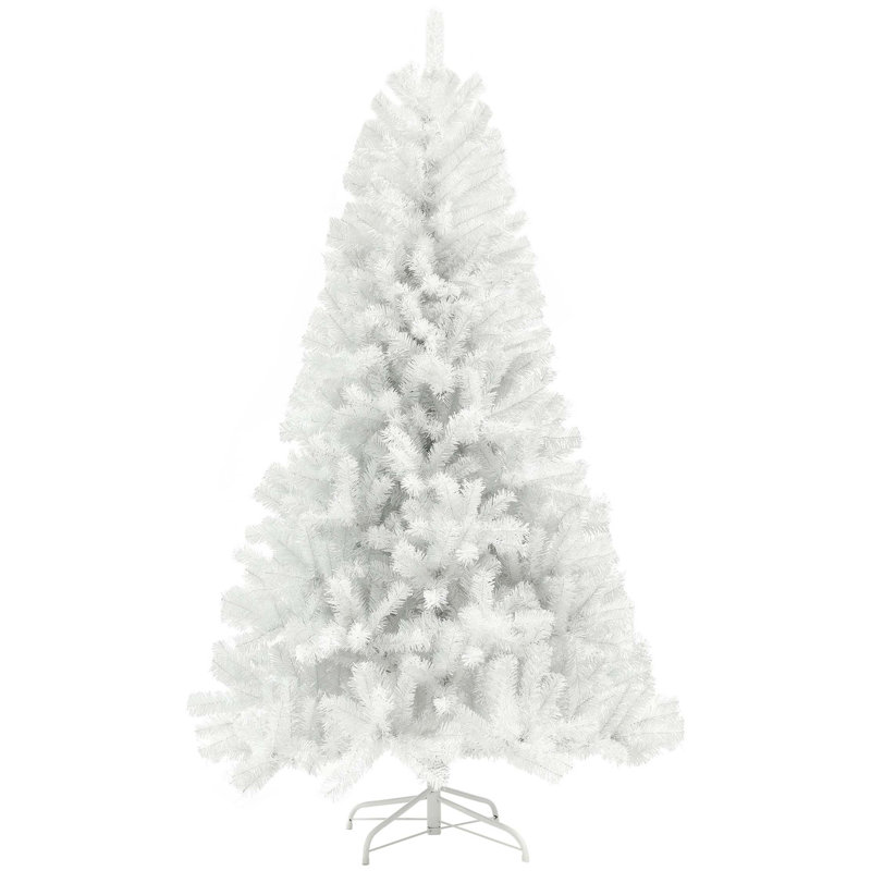 Arbre de Noël artificiel de 7,5 pi de hauteur, arbre de Noël non éclairé avec 1346 pointes de branches, ouverture automatique, base en acier, décoration des Fêtes pour bureau à domicile