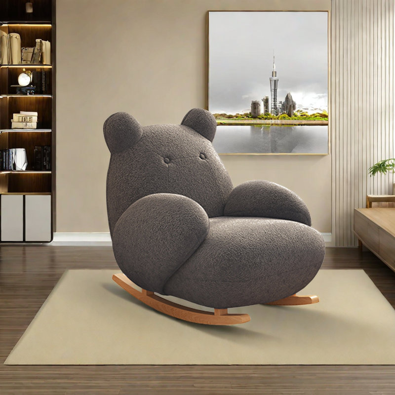 Chaise berçante décontractée, Gris