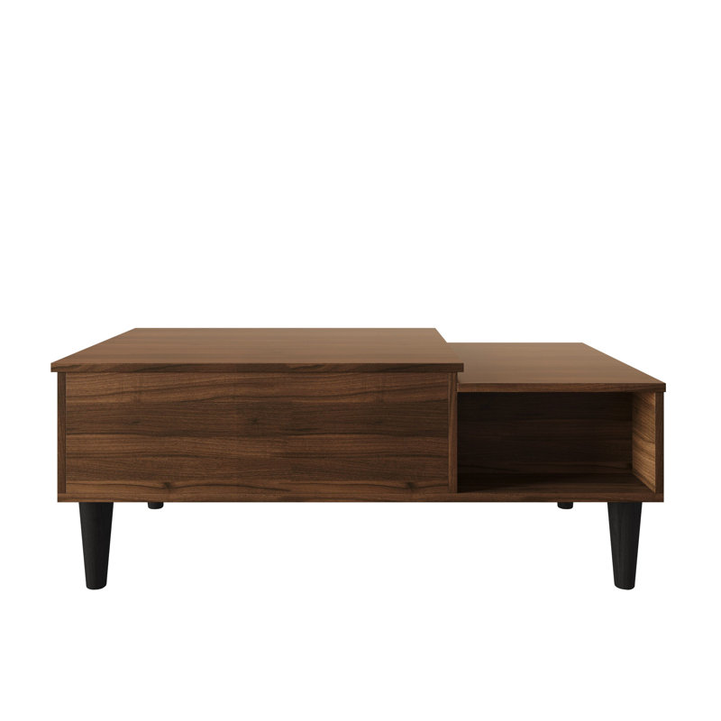 Caribou Lift-Top Coffee Table with Hidden Storage and Drawer, Brown