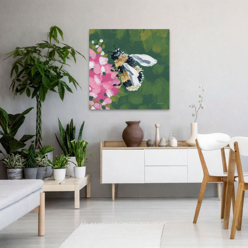 Art floral contemporain Busy Bee, H 36 po x l 36 po