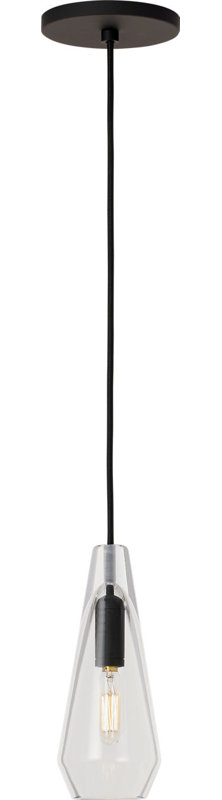 Lustra Small Accent Pendant, Nightshade Black, LED Lamp