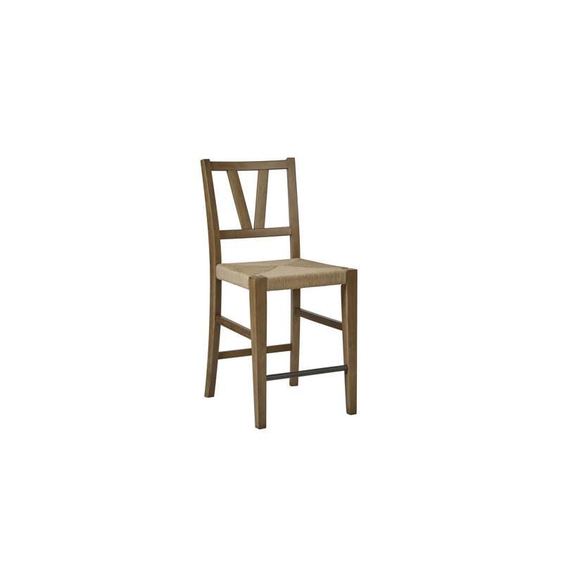 Counter Stools with Solid Wooden Frame & Slat Back