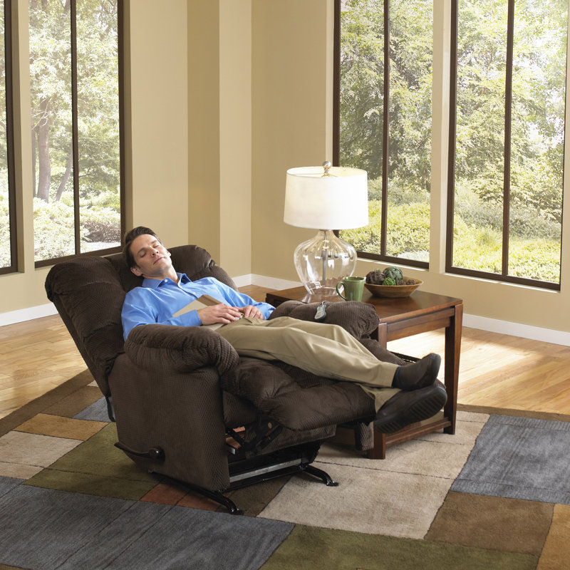 Upholstered Heated Massage Chair, Brown
