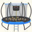 Trampoline 10 pi avec panier de basketball, filet d'enclos et échelle, trampoline d'extérieur pour enfants, trampoline récréative
