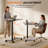 Adjustable Overbed Bedside Table With Lockable Wheels, Pneumatic Mobile Standing Laptop Desk, Small Standing Desk Portable Rolling Overbed Table Hospital Home Use-67679596-67679597