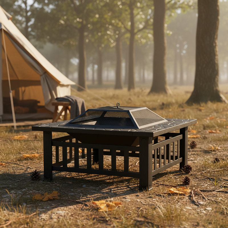 Rectangle Iron Charcoal Fire Pit