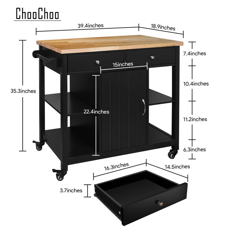 Îlot de cuisine ChooChoo, Noir