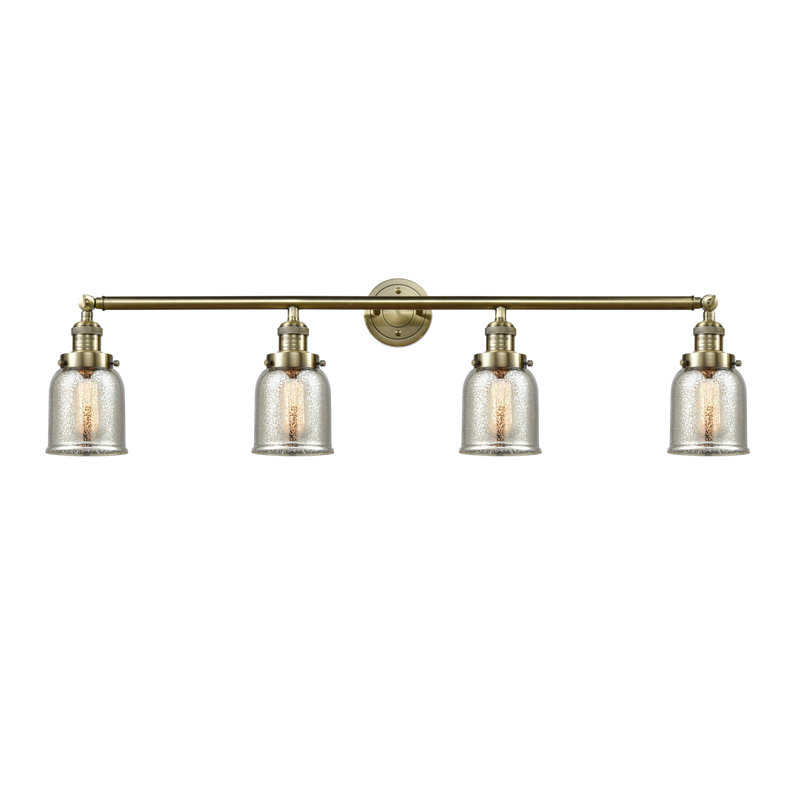 Éclairage pour salle de bain 4 lumières Hanh, Laiton antique, Incandescente
