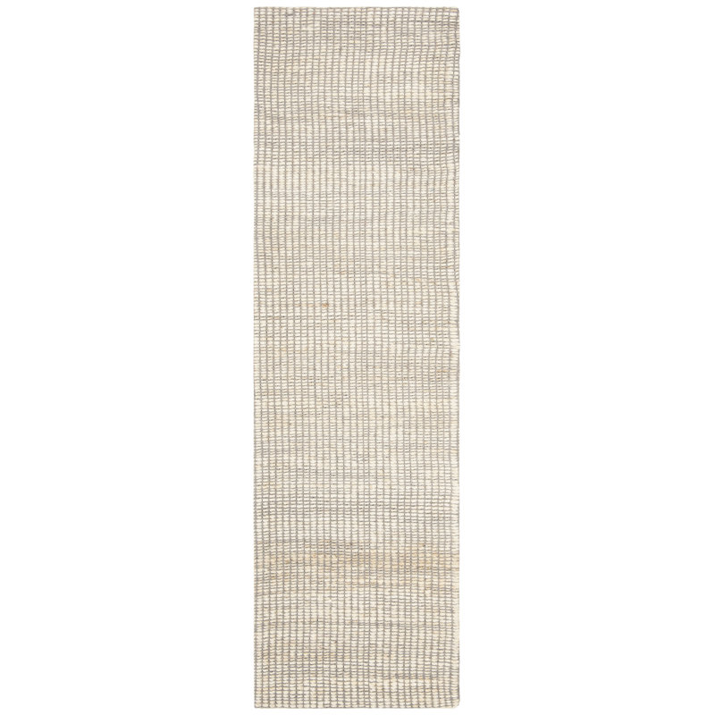 Tapis ivoire tissé à la main Zaragoza, Tapis de couloir 2 pi 3 po x 6 pi