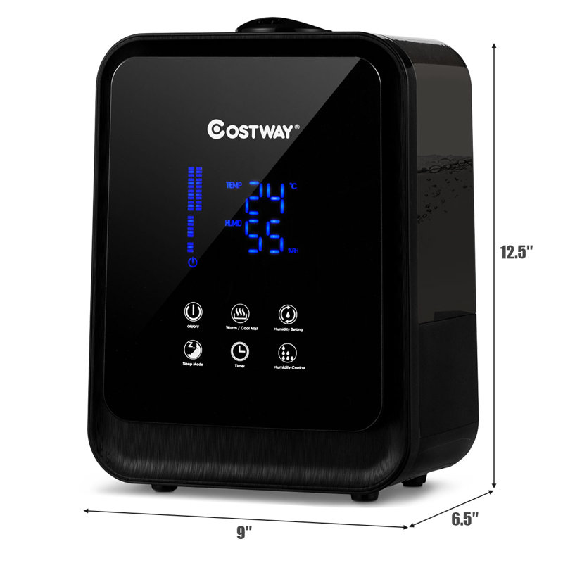 Humidificateur diffuseur d'air à brume chaude et froide 4,5l avec télécommande Costway