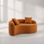 Canapé d'angle incurvé en chenille : double profondeur, aucun assemblage requis, compact pour les petits espaces, luxueux et confortable-1294964932