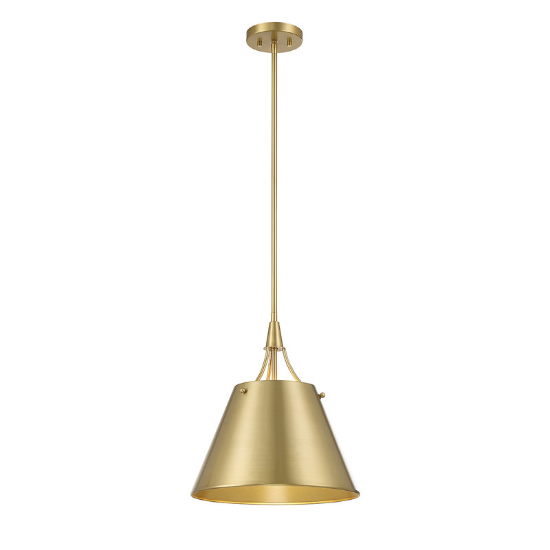 Manila 1 - Light Dome Cone Pendant in Brass, Brass