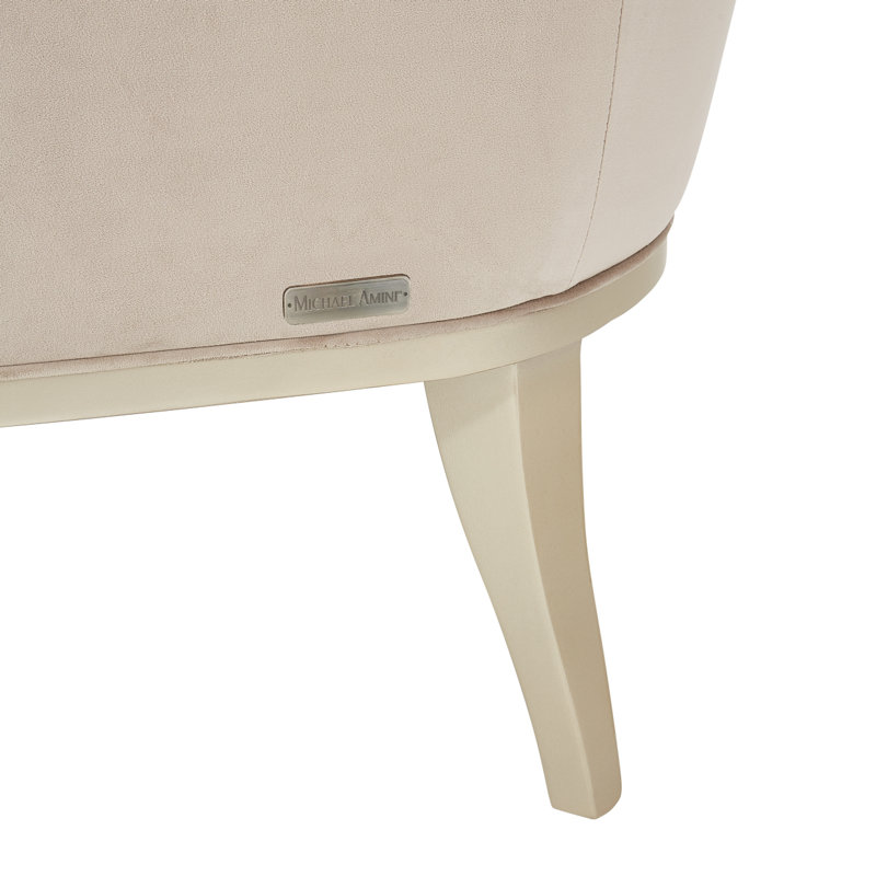 Villa Cherie 31'' Wide Armchair, Porcini Velvet
