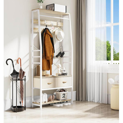 Metal Freestanding 8 - Hook Coat Rack