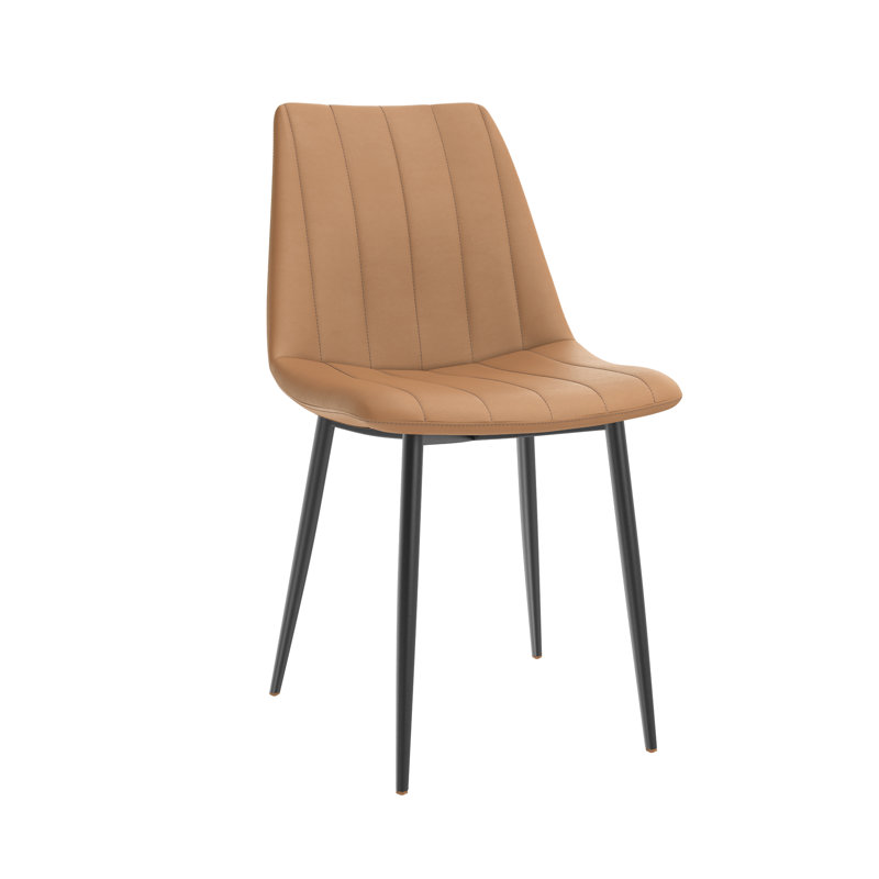 Upholstered Dining Chair, Gray, Black