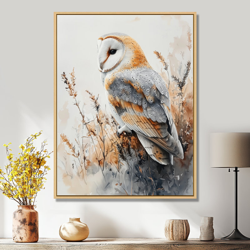 Fevbas - animaux, impressions sur toile, H 40 po x l 30 po, Impression encadrée flottante, Crème, crème