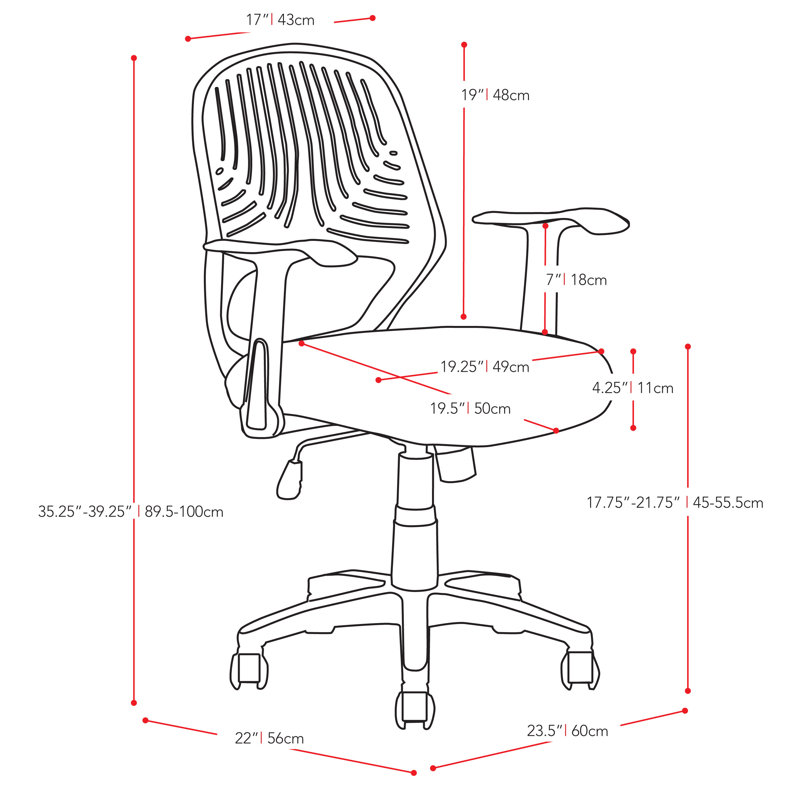 Myres Mesh Task Chair, Gray
