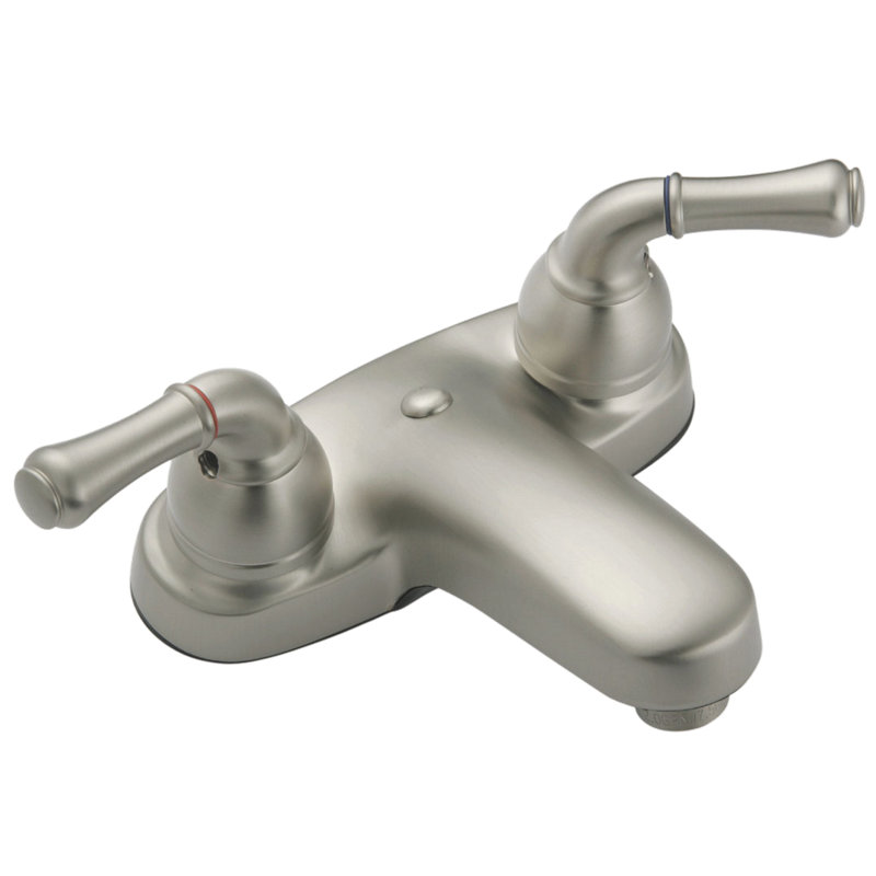 Ensemble de drain pour robinet de salle de bain à 2 poignées Banner, Nickel brossé, Non