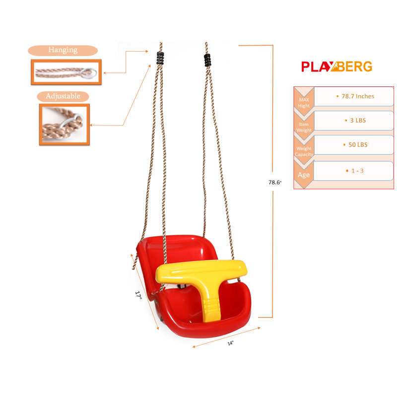 Balançoire en plastique pour bébé et tout-petit