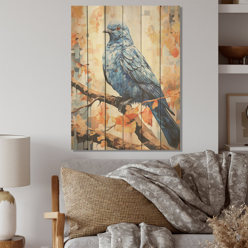 «Dove S Serenity Presence», art mural sur bois de pin naturel, H 20 po x l 10 po
