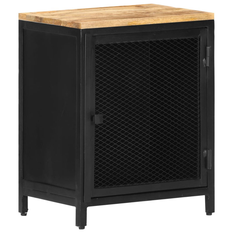 Bedside Cabinet 15.7" x 11.8" x 20.9" Solid Rough Mango Wood