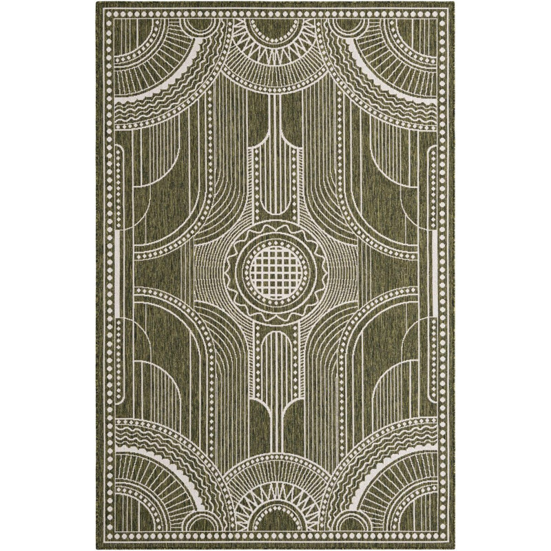 Tapis vert Aucun, Rectangle 5 pi 3 po x 8 pi