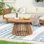 Table basse de patio en bois d'acacia