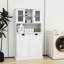 Armoire à linge blanche - deux compartiments stables avec tablettes réglables-933375949-933375951
