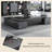 78.74"Modern minimalist black office desk-492597968