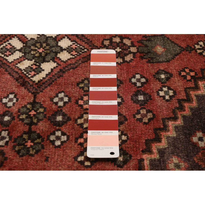 Tapis rouge fait à la main de conception unique 3 pi 11 po x 6 pi 11 po Andelz