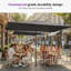 Parasol de terrasse semi-automatique 8 'x 5' / 6,5 'x 10'-471473055-471473052