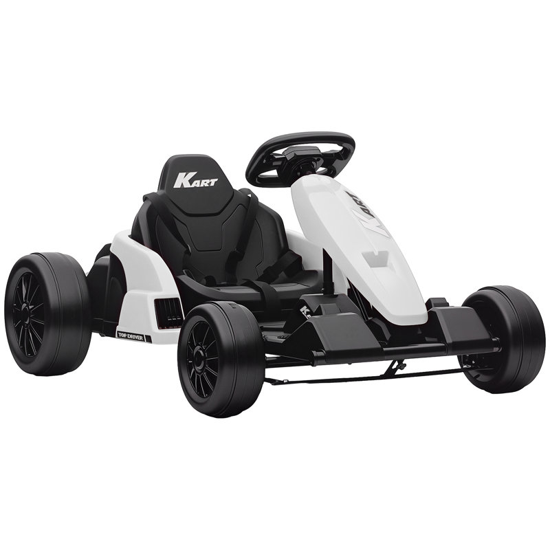 HOMCOM Go Kart, White
