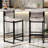 Bar Stools Set Of 2 Paper Rope Weave Dining Chairs And Metal Frame-28893994