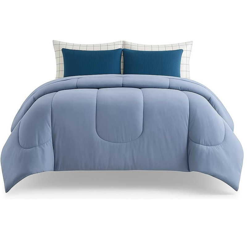 Stylehouse 11 Piece Bed In A Bag Set, Luxurious All-in-one Bedding, Blue