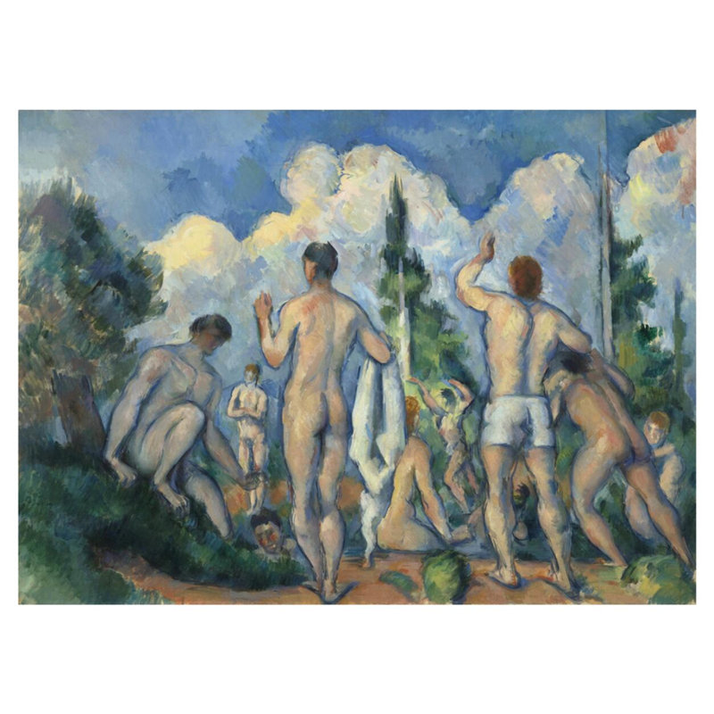 Baigneurs (Baigneurs), impression sur toile de Paul Cézanne, H 32 po x l 40 po